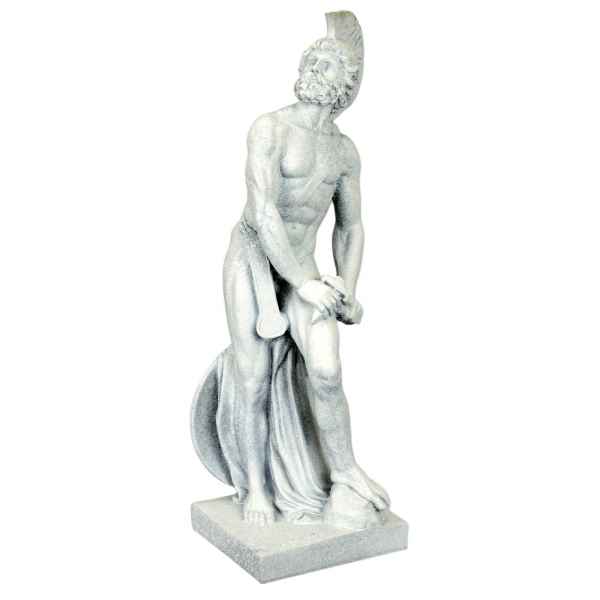 Skulptur Soldat Spartaner Figur Statue Kunststein Dekoration Antik Stil 50cm