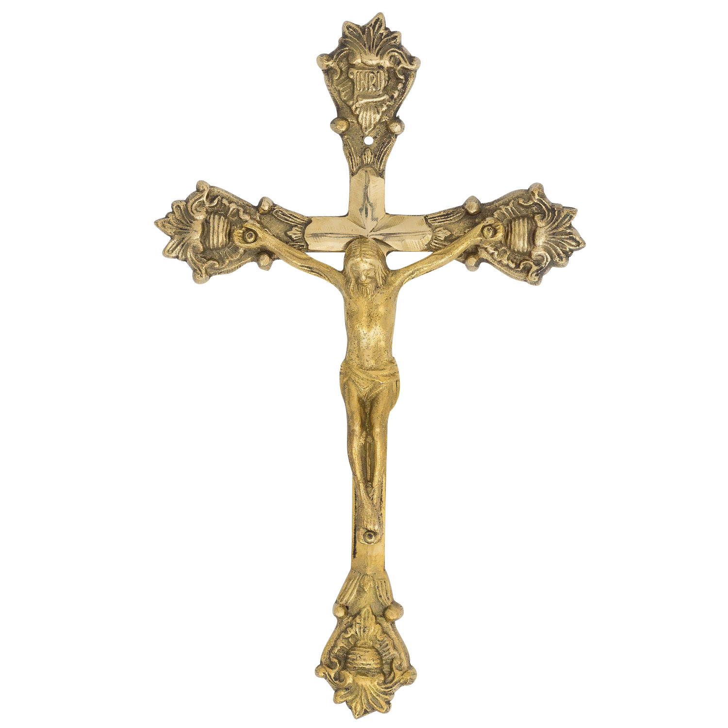 Kreuz Kruzifix im Nostaligie Anitk-Stil Eisen Deko Standkreuz Kirche 
