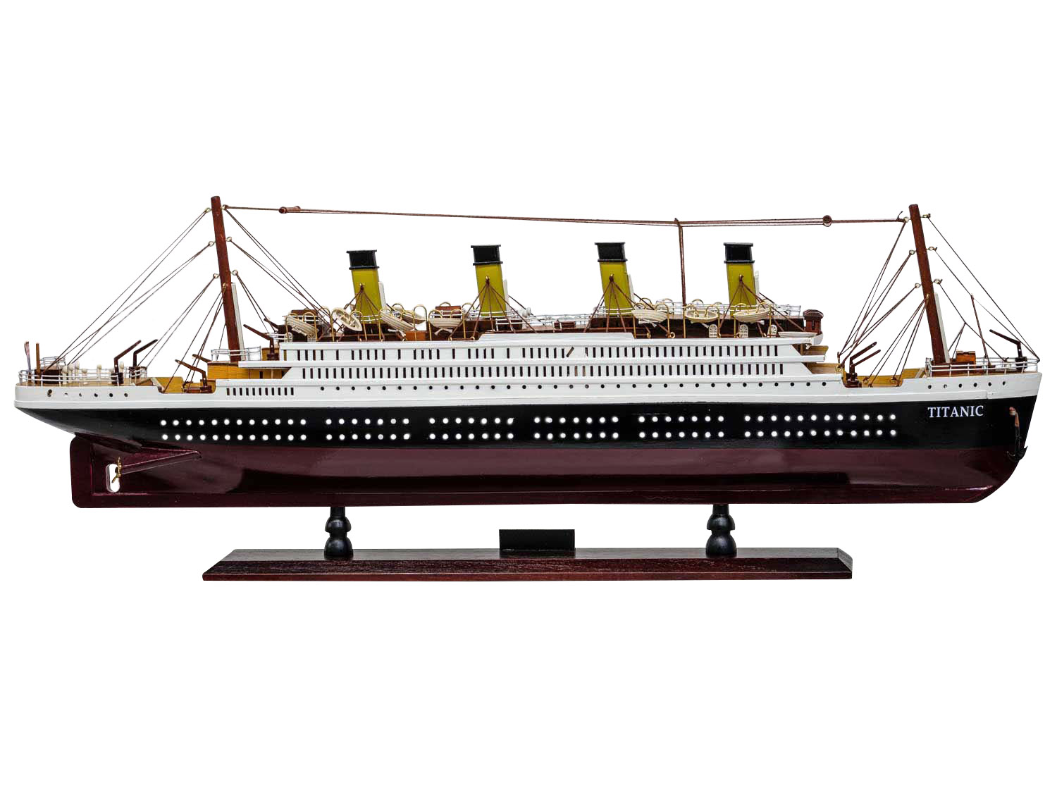 Modellschiff Titanic Model Schiff Holz 80cm Maritime Dekoration kein  Bausatz