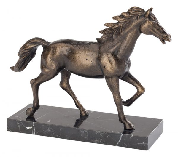 Skulptur Pferd 24cm Schreibtisch Statue Eisen Figur antik Stil horse iron