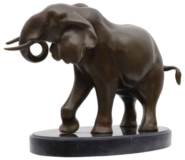 Bronzeskulptur Elefant im Antik-Stil Bronze Figur Statue 33cm