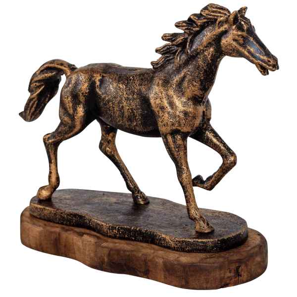 Eisenfigur Pferd Tier Figur Skulptur Eisen Antik-Stil 24cm
