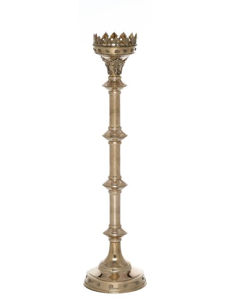 XL Altarleuchter Kerzenleuchter 100 cm Kerzenständer Gotik antik Stil goldfarben