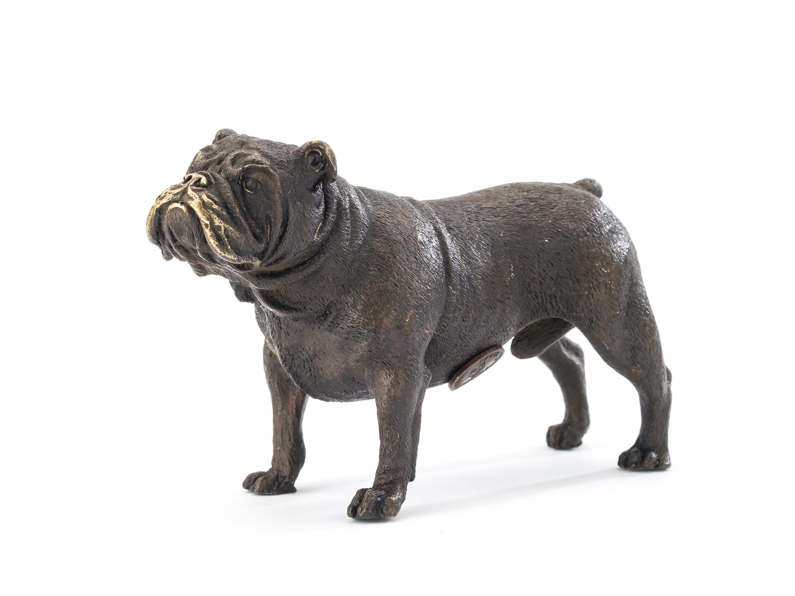Bronze Bulldogge Hund Dogge Figur Skulptur Mops Bronzeskulptur antik Stil 