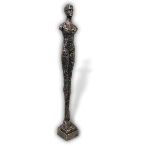 Skulptur Eisenfigur stehende Frau Figur Statue Skulptur Antik-Stil 42cm