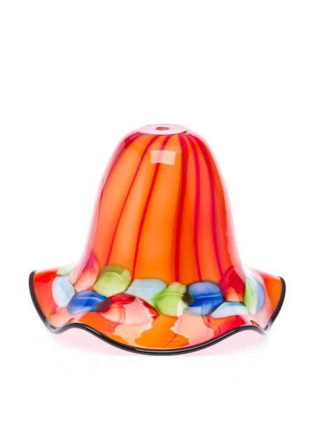 Lampenschirm Tischlampe Lampe Glas Glasschirm Murano Stil glass lampshade orange