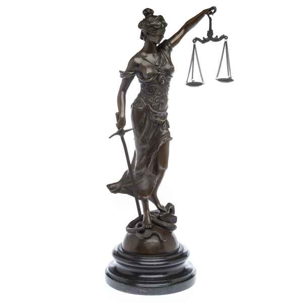 Bronze Figur Justitia Skulptur Bronzefigur Justizia Granitsockel Rechtsanwalt 