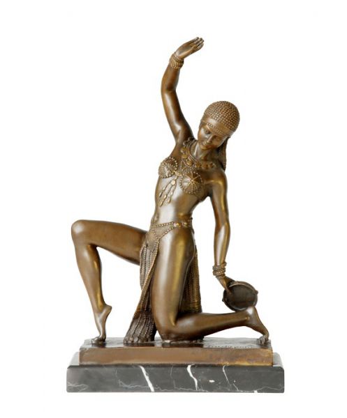 Bronzeskulptur Tänzerin Artdeco Bronze Figur Skulptur 39cm sculpture dancer