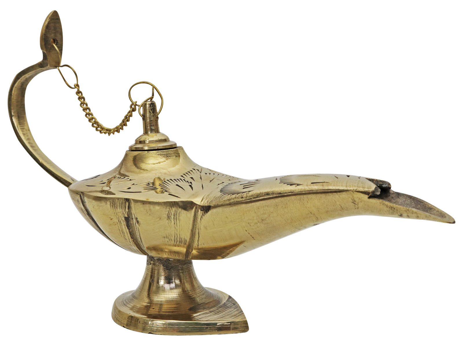 Aladino lampada magica lampada ad olio ottone en stile antico