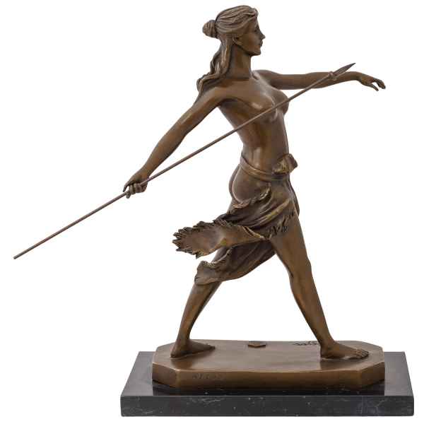 Bronzeskulptur Skulptur Amazone Kriegerin Bronze Figur Statue Antik-Stil 30cm
