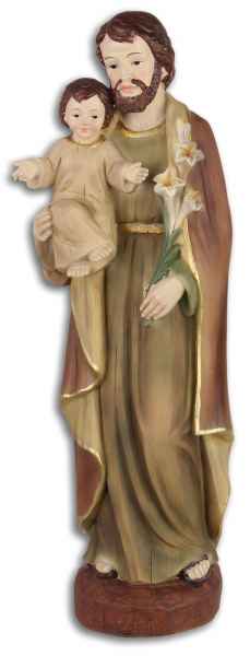 Jesus Josef Blume Gewand Figur Skulptur Kirche Kunststein Antik-Stil 40cm