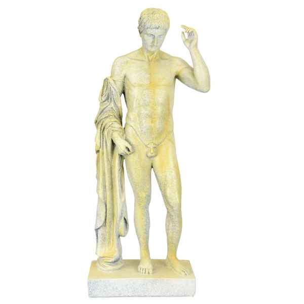 Skulptur Mann Erotik Akt Figur Statue Kunststein Dekoration Antik Stil 58cm