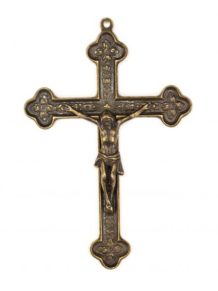 Kruzifix im Nostalgie anitk Stil Kreuz Eisen 28cm Eisen Deko iron cross
