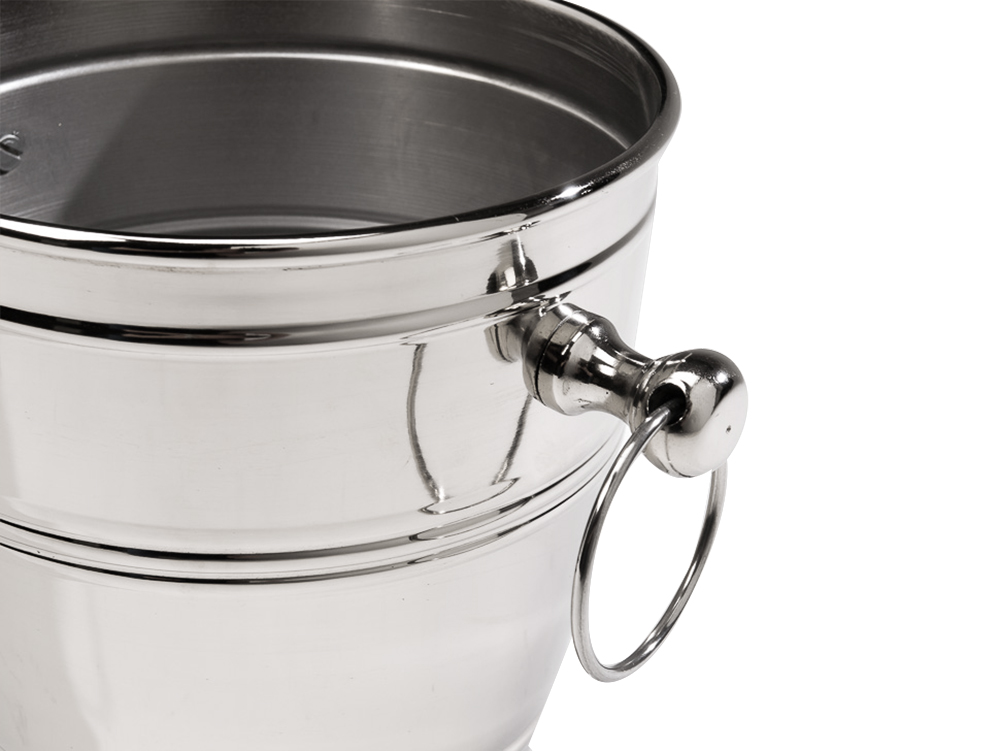 Sektkühler Weinkühler Flaschenkühler Metall vernickelt 25cm champagne bucket 