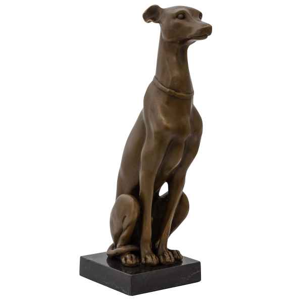 Bronzeskulptur nach Barye Figur Windhund Greyhound Hund 28cm Replik Kopie
