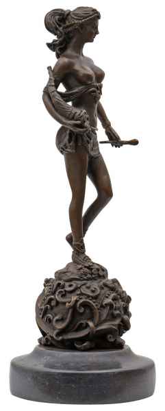 Bronzeskulptur Amazone im Antik-Stil Bronze Figur 24cm