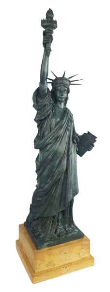 Bronzeskulptur Bronze Figur USA Freiheitsstatue New York Statue Antik-Stil 62cm