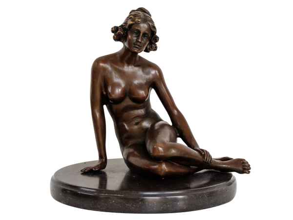 Bronzefigur erotische Kunst Erotik Frau Akt Bronze Bronzeskulptur Antik-Stil