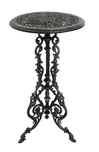 Gartentisch Eisen 72cm Tisch Beistelltisch Antik-Stil Farbe silber-schwarz