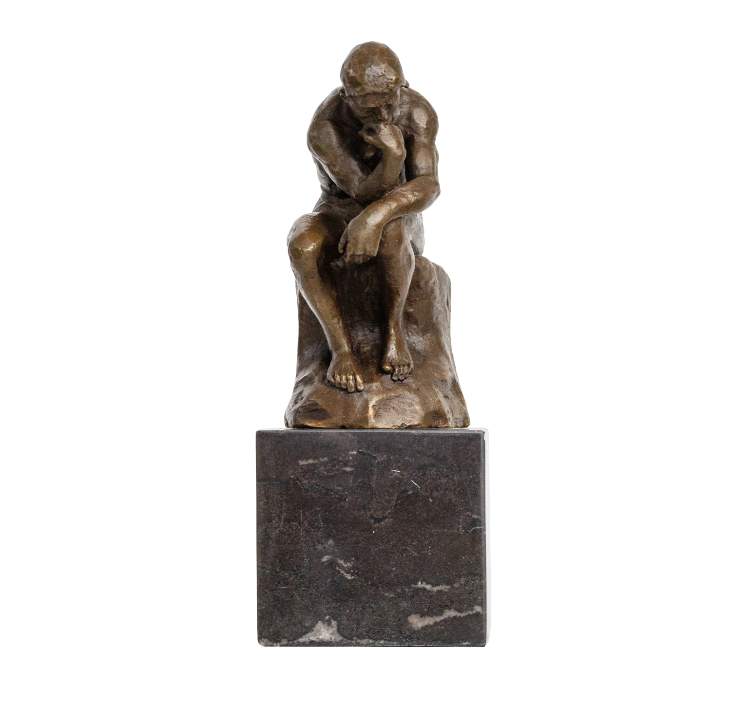 Bronze der Denker Mann Bronzeskulptur Bronzefigur nach Rodin Skulptur Replik 
