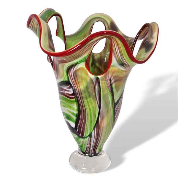 Glasvase 5kg Glas Vase im Murano Stil 40cm schwere Tischvase glass vase
