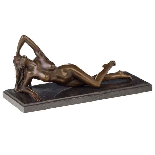 Bronzeskulptur Frau Erotik Akt Kunst im Antik-Stil Bronze Figur Statue - 30cm