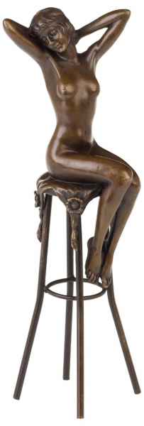 Bronzeskulptur Bronze Figur Akt Frau nach Chiparus Skulptur Antik-Stil Replik