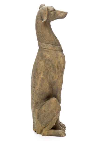 Skulptur Windhund Hund Greyhound Jagdhund Figur Whippet Haus Antik-Stil