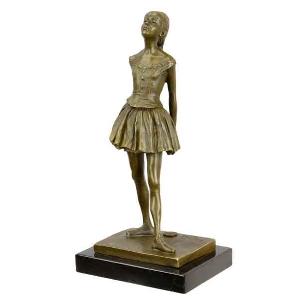 Bronzefigur Tänzerin nach Degas Ballett Bronze Replik Skulptur Antik-Stil 26cm