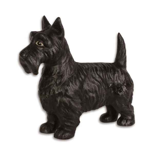 Eisenfigur Scottish Terrier Hund Figur Skulptur Eisen Antik-Stil 23cm (a)
