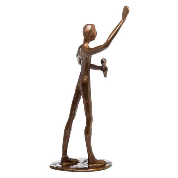 Skulptur Sänger Künstler Mikrofon Moderator Antik-Stil Bronze Figur Moderne