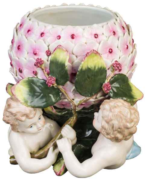 Schale Pflanzschale Vase Blume Engel Porzellan Antik-Stil 23cm