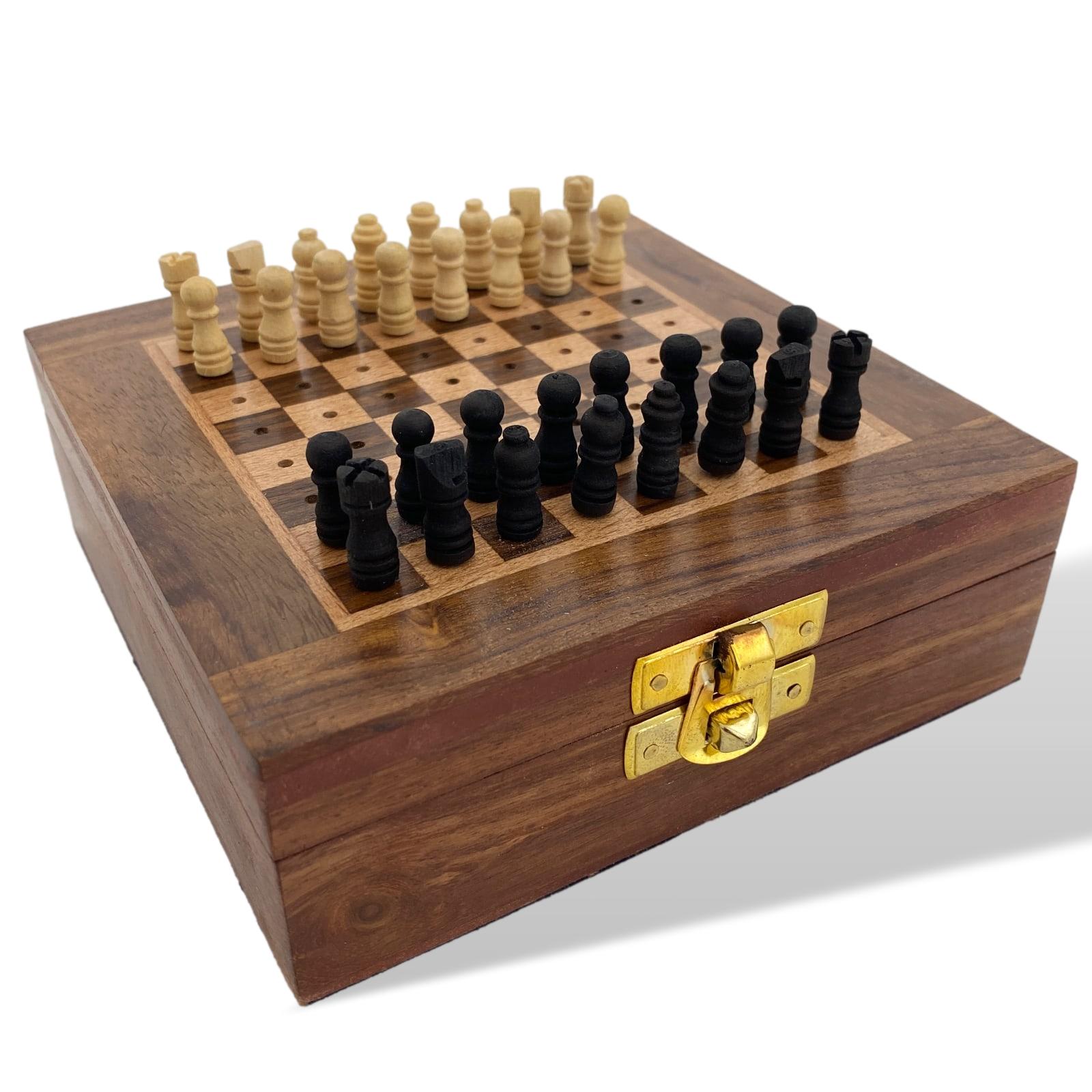 Schaakset reizend schaken mini schaken schaken antieke stijl | Nederland