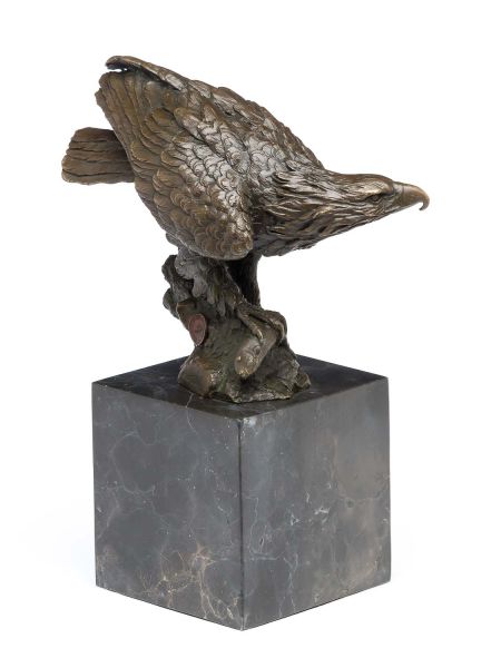 Bronzeskulptur Skulptur Adler eagle Bronzefigur Figur 26cm