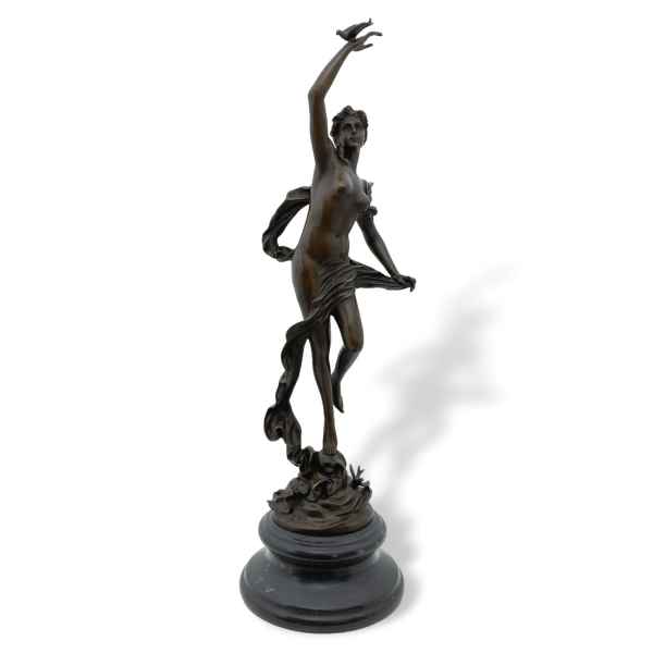 Bronzeskulptur Antik-Stil Bronze Akt Figur - 72cm nach Moreau Kopie Replik