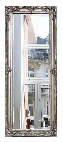 Mirror facet cut 54x134cm silver colored pier glass antique style 