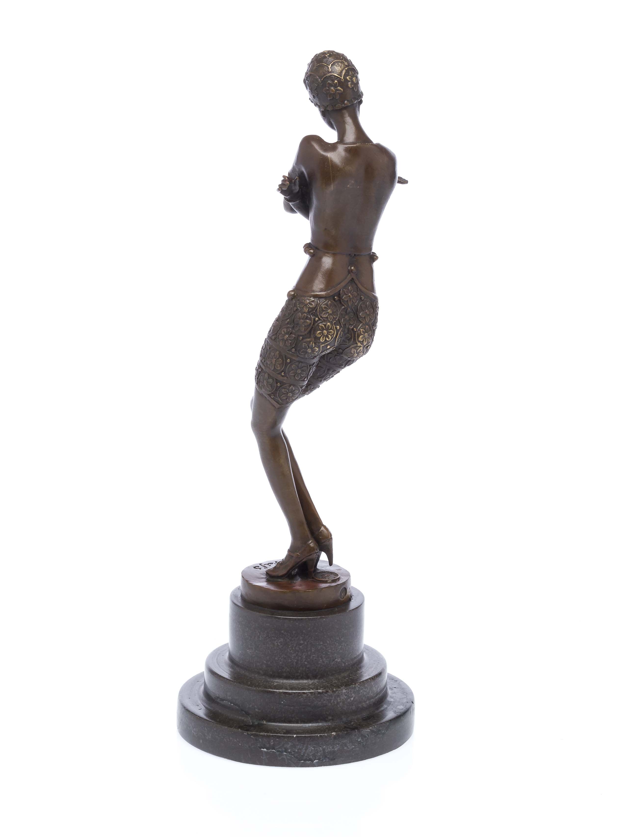 Bronze Skulptur nach Ferdinand Preiss Tänzerin art deco Style 1882-1943 