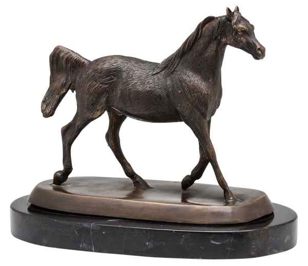 Pferde Figur bronziert Veronese Statue Bronze-Optik Deko Reiter