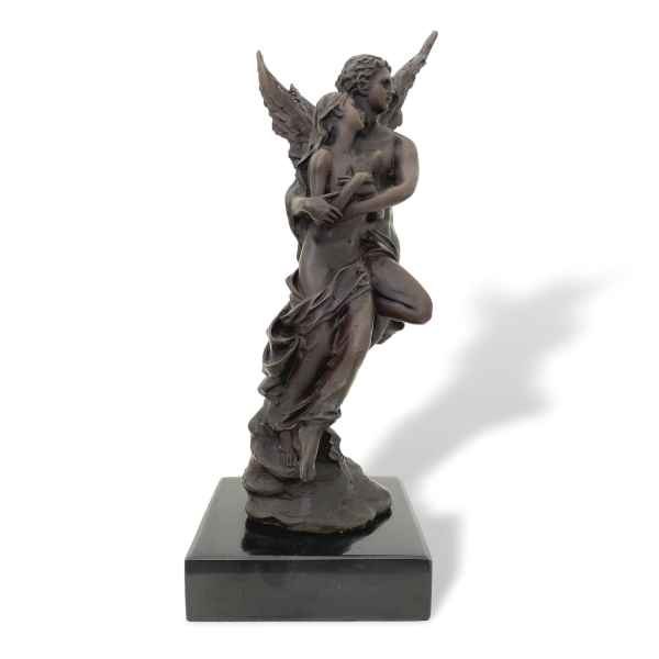 Bronzeskulptur Cupid Psyche nach Henry Godet Antik-Stil Bronze Replik Kopie