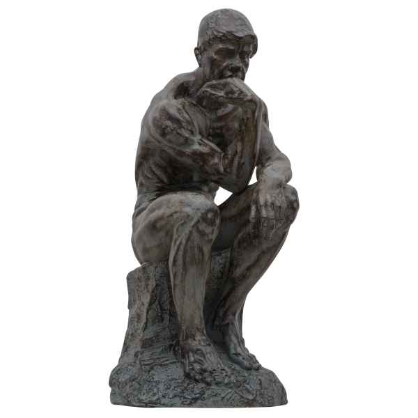 Skulptur der Denker nach Rodin Mann Figur Statue Antik-Stil 41cm