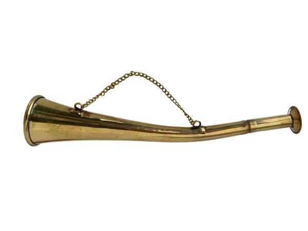 Cornetto acustico stetoscopio fanfara sirena decorazione 28cm stile antico 