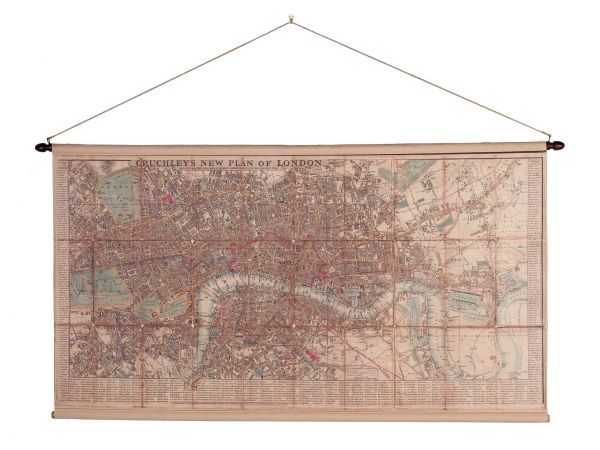 Landkarte London Historische Karte 170cm Stadtplan Rollkarte Antikstil wall mapp