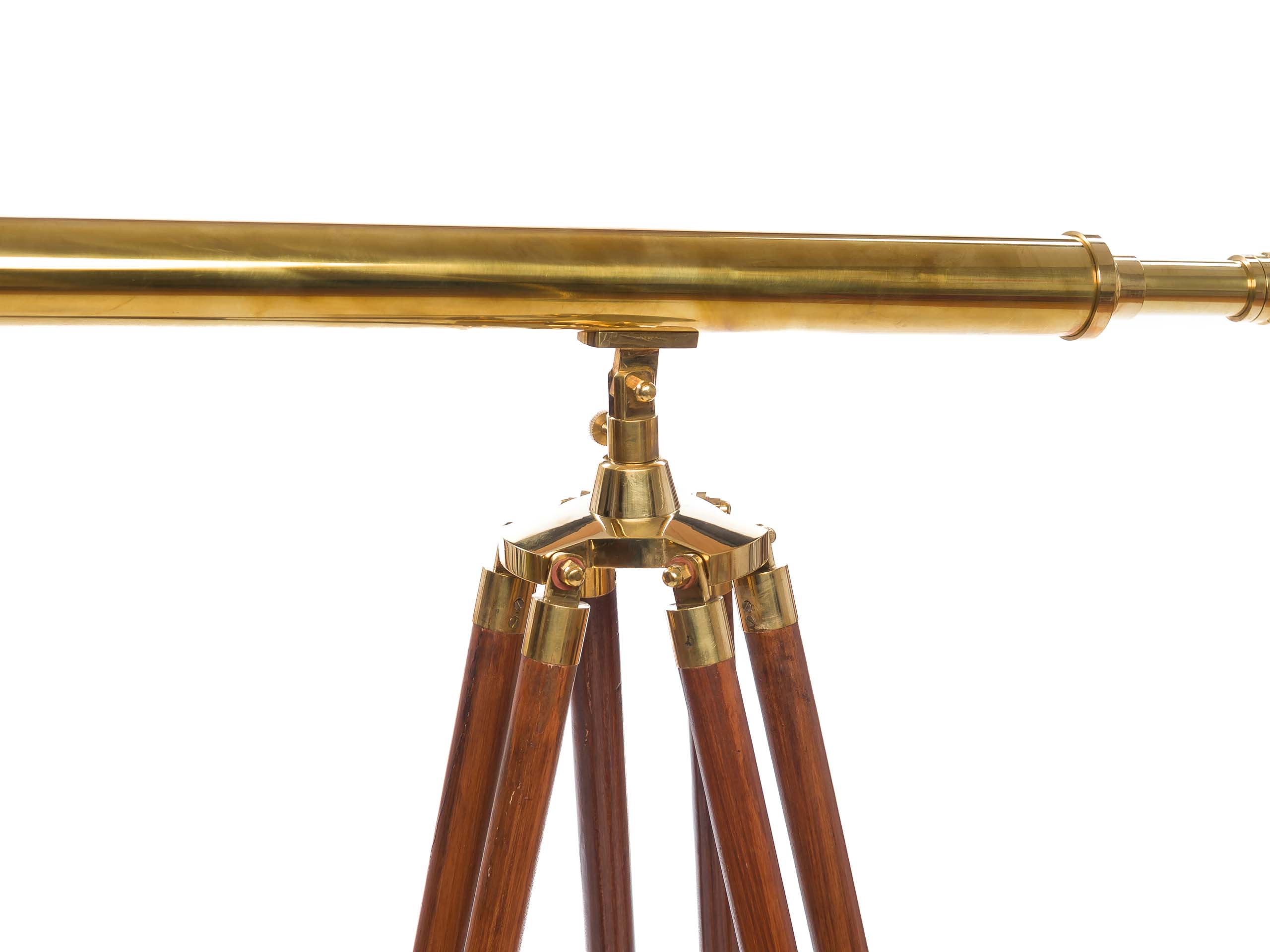 Grande ottone Telescope Binocular Telescope con stile antico treppiede in legno 
