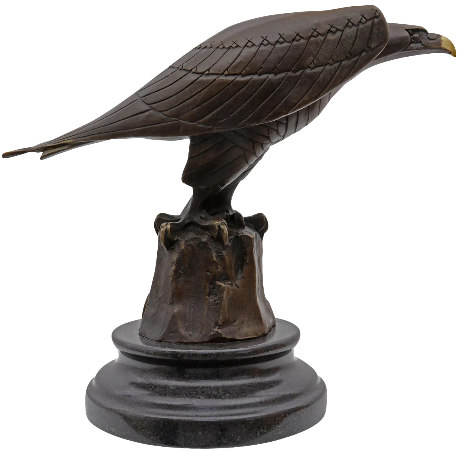 Bronzeskulptur Adler Greifvogel Bronze Figur Skulptur 48cm im Antik-Stil 