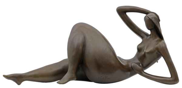 Bronzeskulptur Frau Erotik erotische Kunst Antik-Stil Bronze Figur Statue 24cm