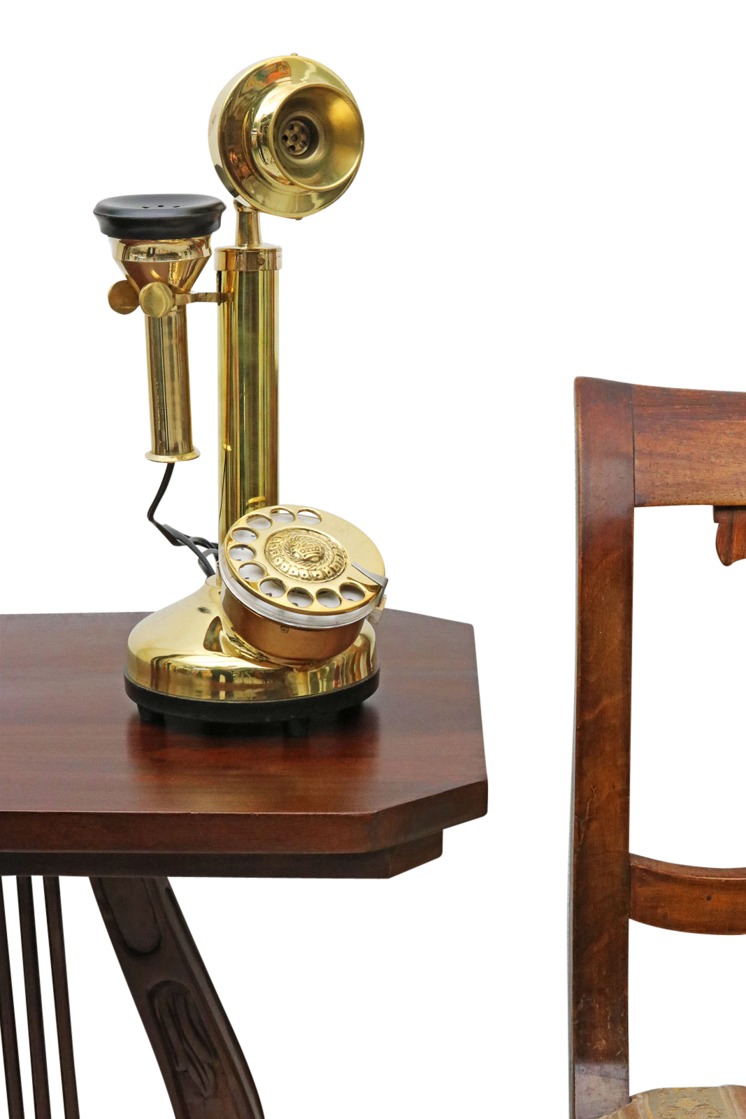 Telefon im Antik-Stil Dekoration ohne Funktion Wählscheibentelefon 
