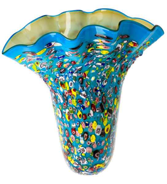 Glasvase Glas Vase im Italien Murano antik Stil 42cm schwere Tischvase glass