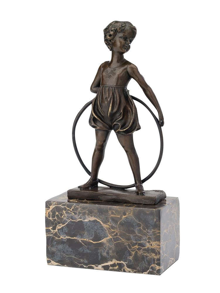 Bronze après Ferdinand Preiss fille gymnaste SCULPTURE FIGURINE ART DECO Antique Style 