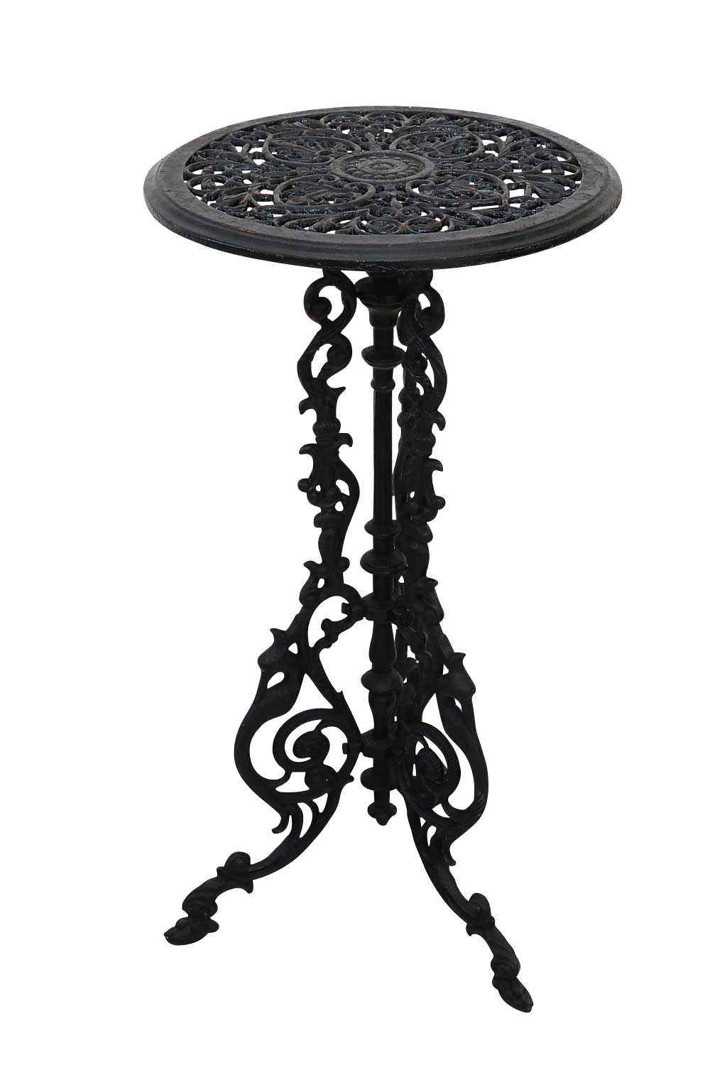 Gartentisch Eisen 72cm Tisch Beistelltisch Antik-Stil Farbe silber-schwarz 