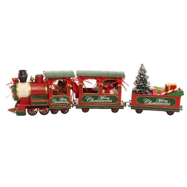 Lokomotive Weihnachten Dekoration Metall Nostalgie 86cm Antik-Stil